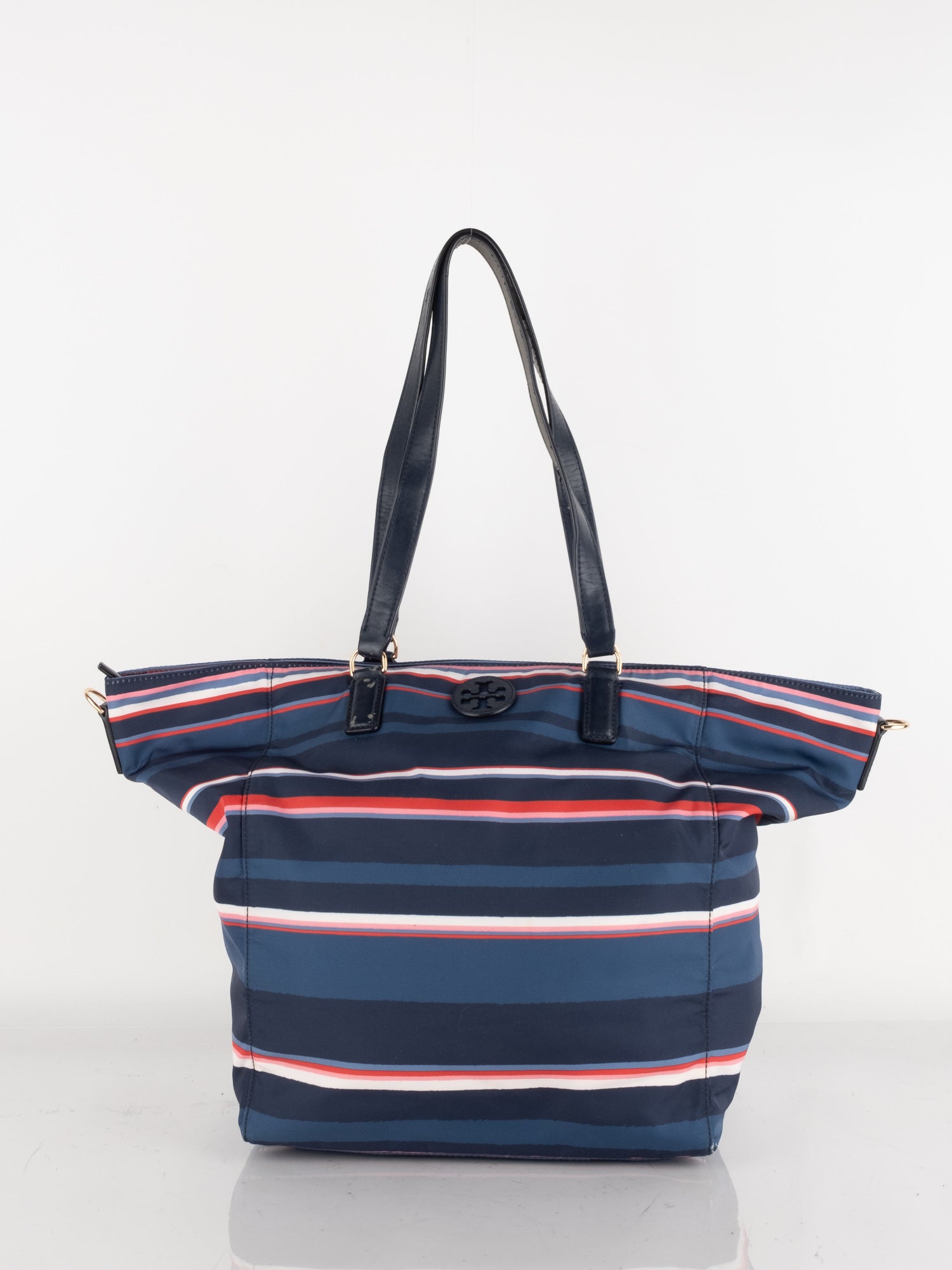 Tory Burch Striped Nylon Tote