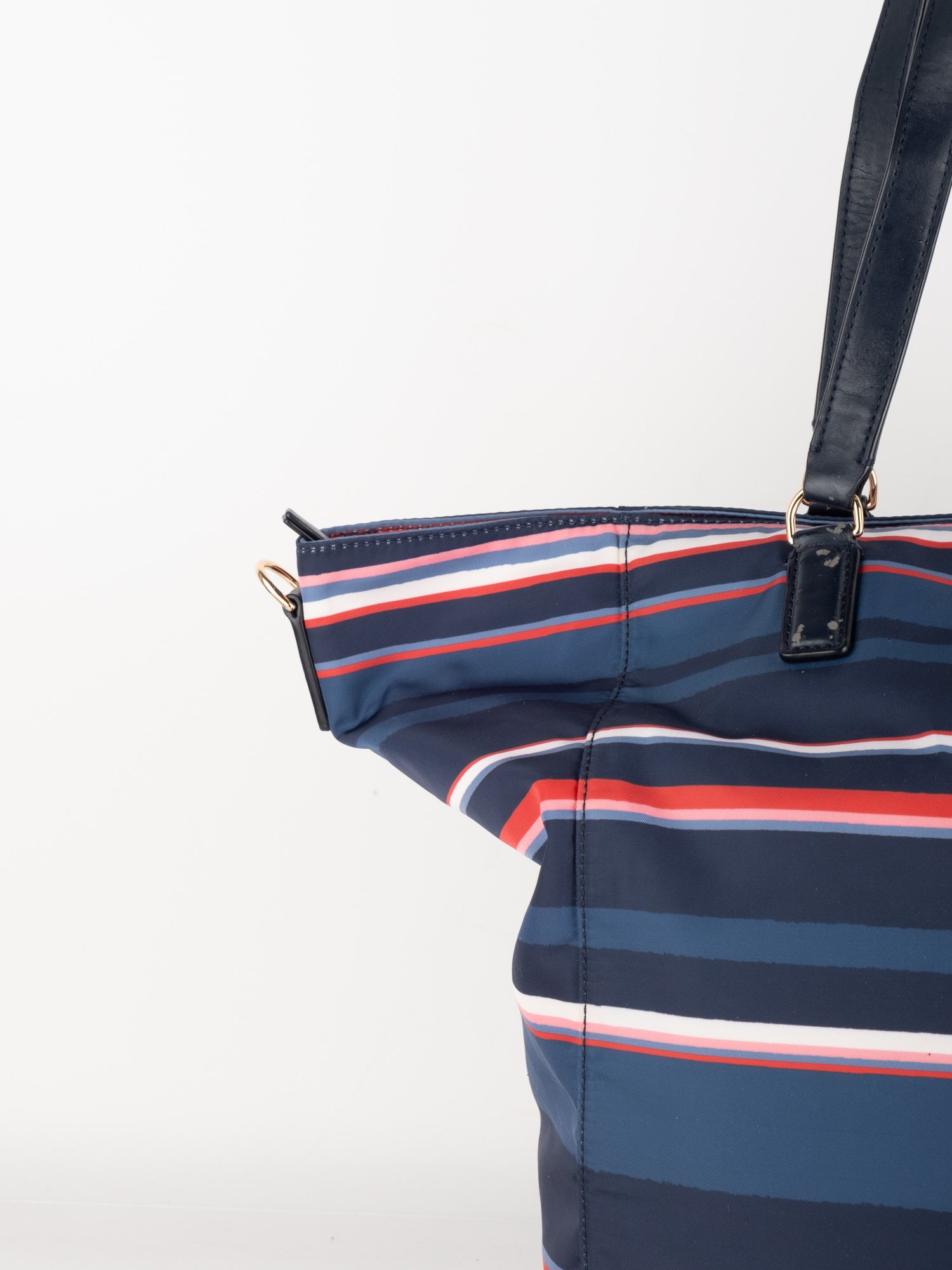 Tory Burch Striped Nylon Tote