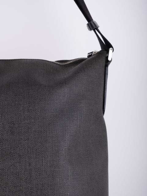 Bvlgari Vintage Black Leather Shoulder Bag