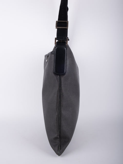 Bvlgari Vintage Black Leather Shoulder Bag
