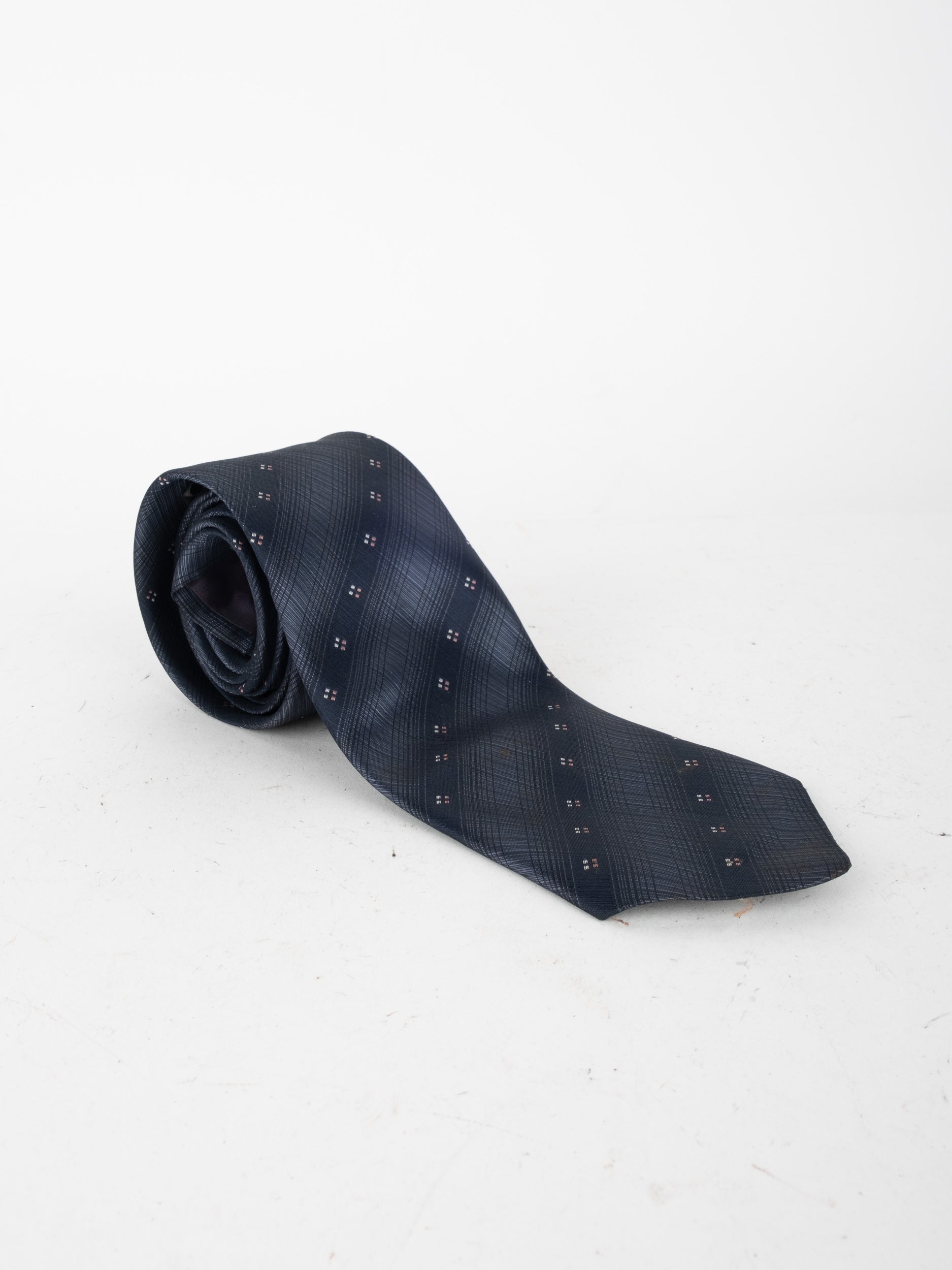 Vintage Silk Tie Dark Blue Classic