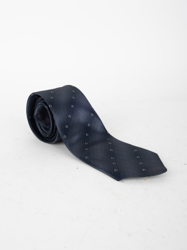 Vintage Silk Tie Dark Blue Classic