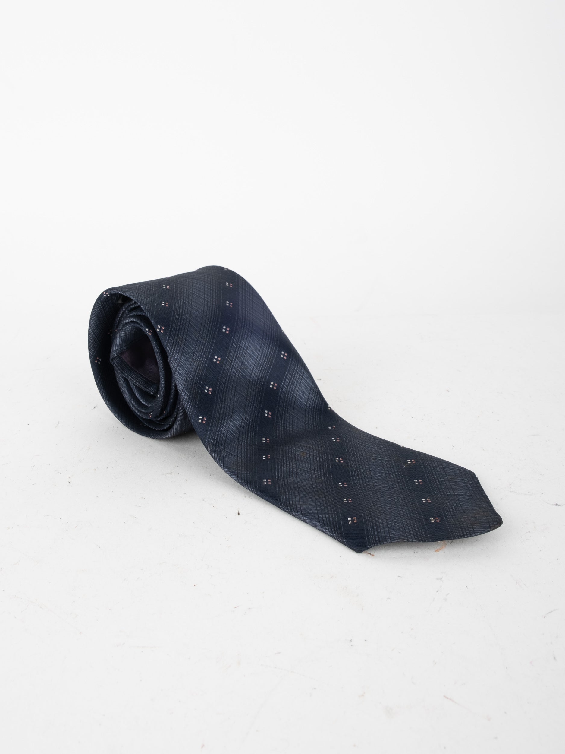 Vintage Silk Tie Dark Blue Classic