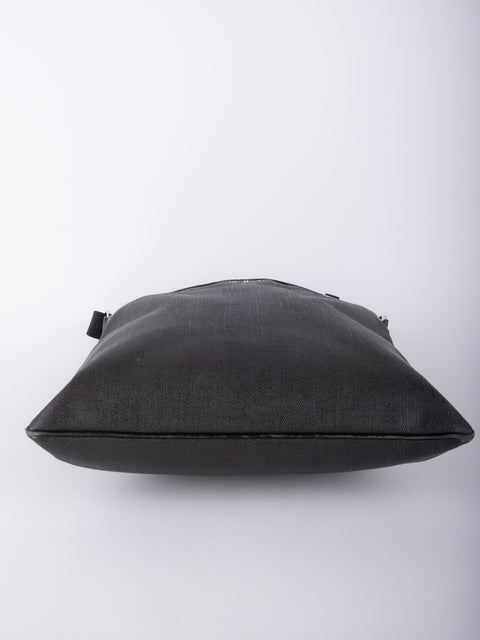 Bvlgari Vintage Black Leather Shoulder Bag