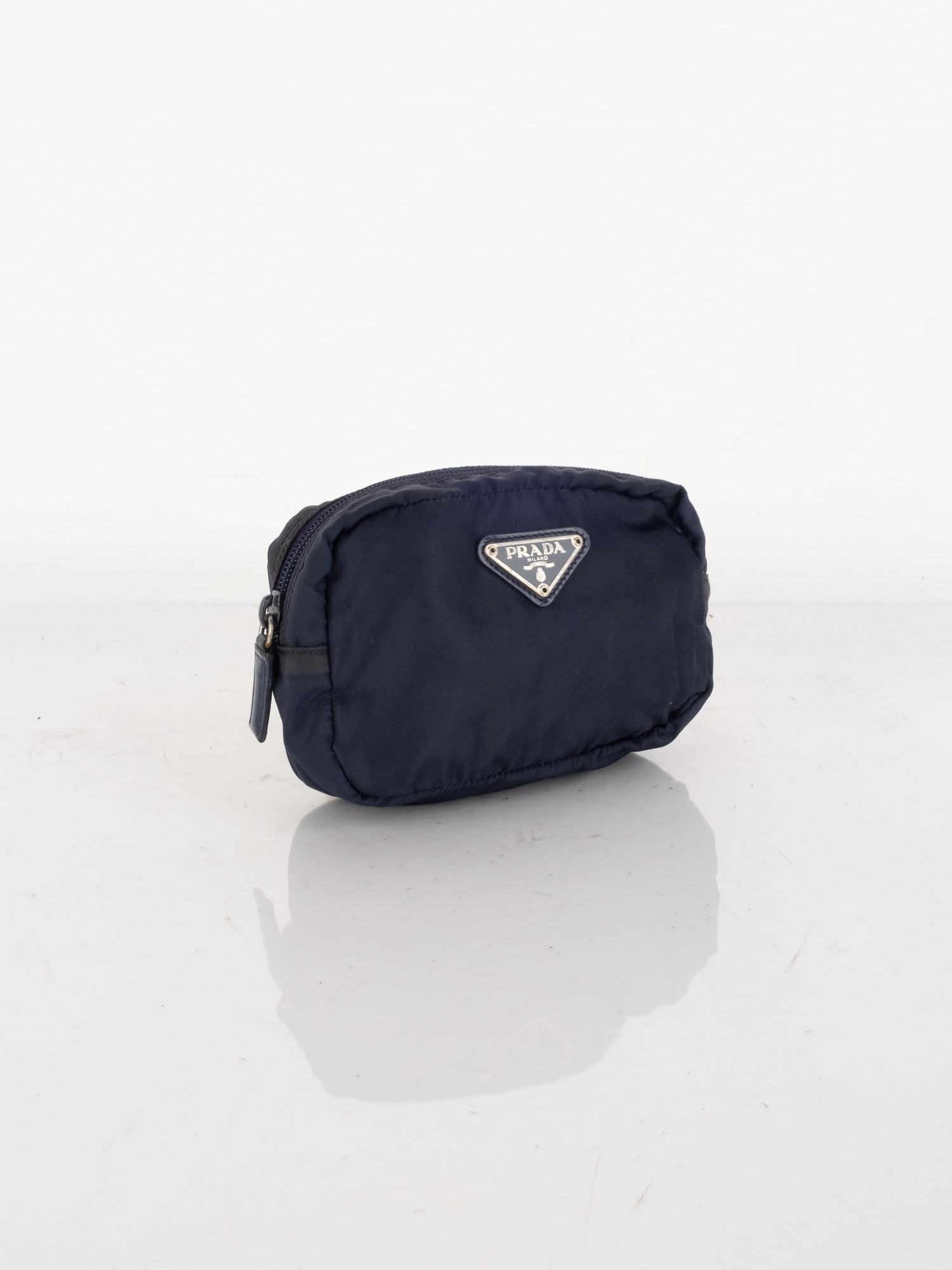 Prada Nylon Mini Cosmetic Pouch Navy