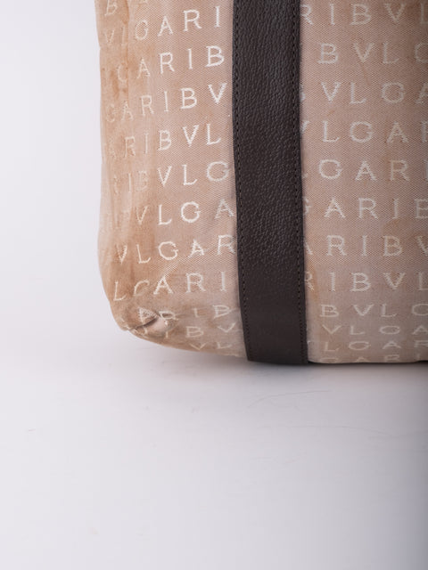 Bvlgari Vintage Beige Monogram Tote Bag