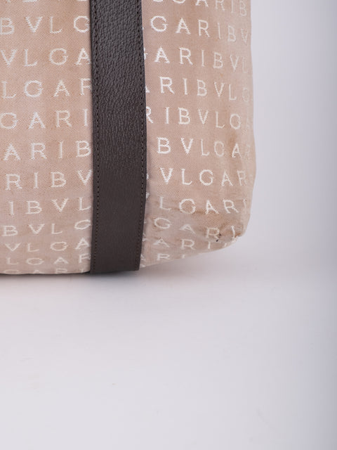 Bvlgari Vintage Beige Monogram Tote Bag