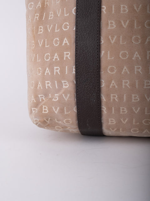 Bvlgari Vintage Beige Monogram Tote Bag