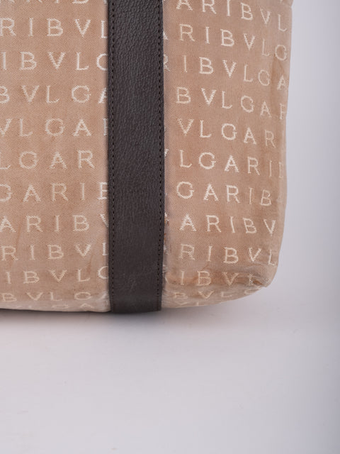 Bvlgari Vintage Beige Monogram Tote Bag