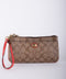 Coach Signature Canvas Wristlet Pouch