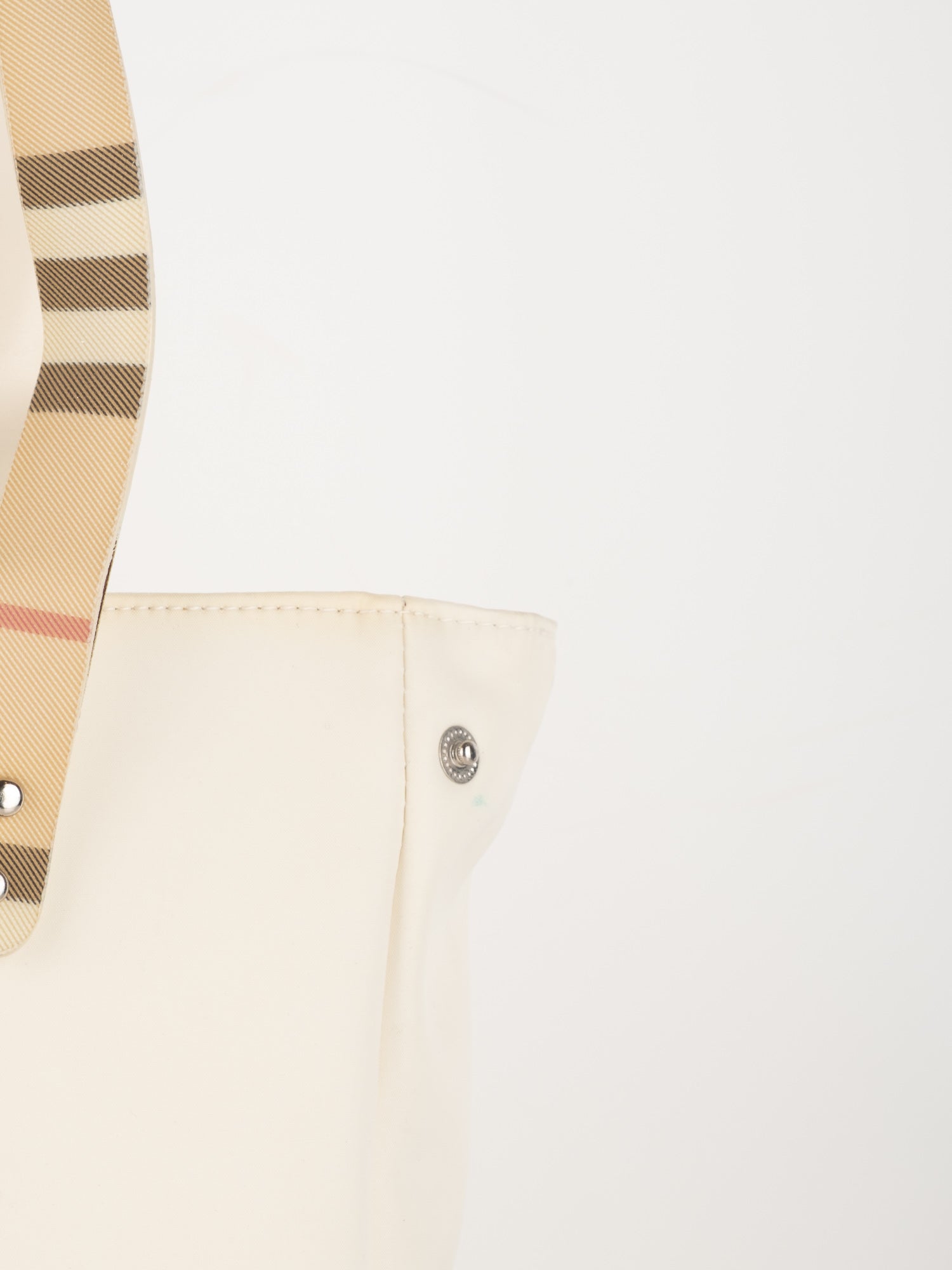 Burberry Canvas Tote White & Beige