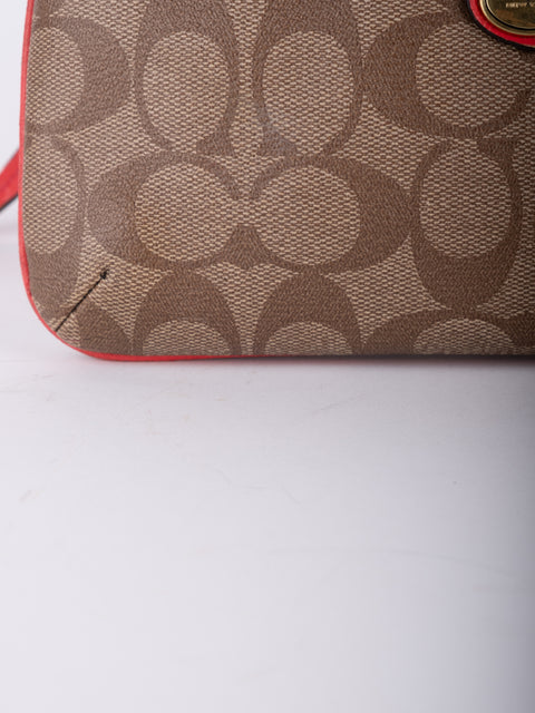 Coach Signature Canvas Wristlet Pouch