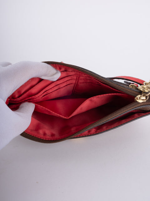 Coach Signature Canvas Wristlet Pouch