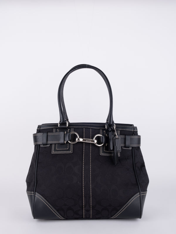 COACH Vintage Black Buckle Handbag