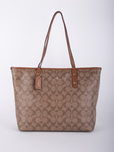 Coach Signature Canvas Tote Bag