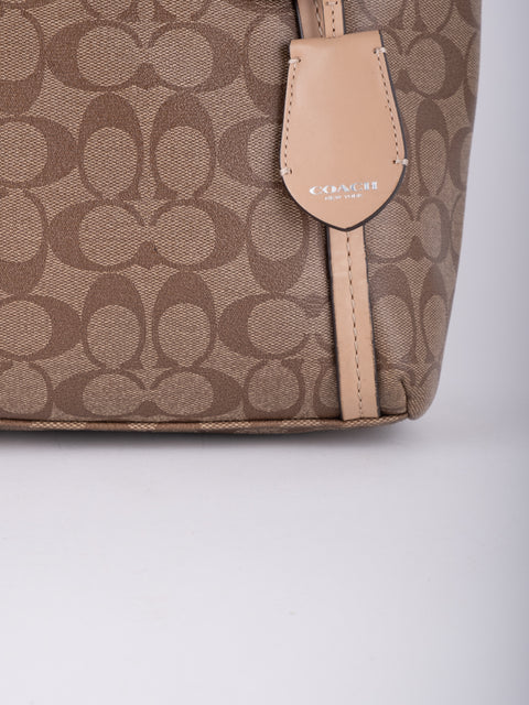 Coach Signature Canvas Beige Tote Bag