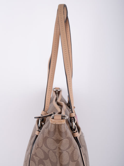 Coach Signature Canvas Beige Tote Bag