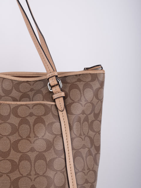 Coach Signature Canvas Beige Tote Bag