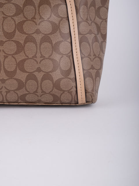Coach Signature Canvas Beige Tote Bag