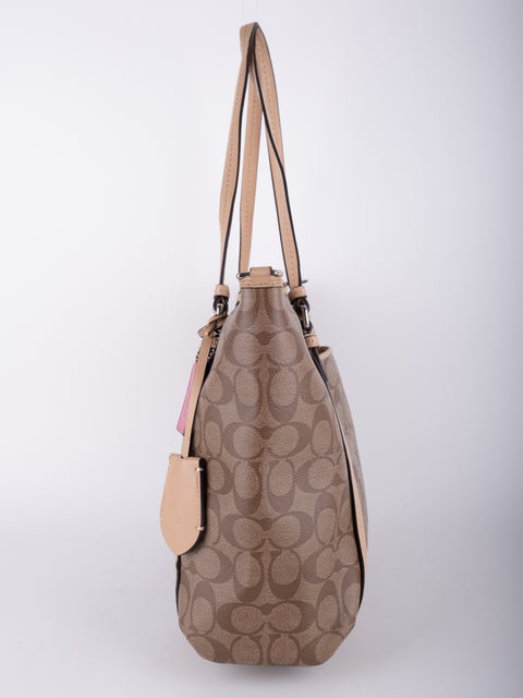 Coach Signature Canvas Beige Tote Bag