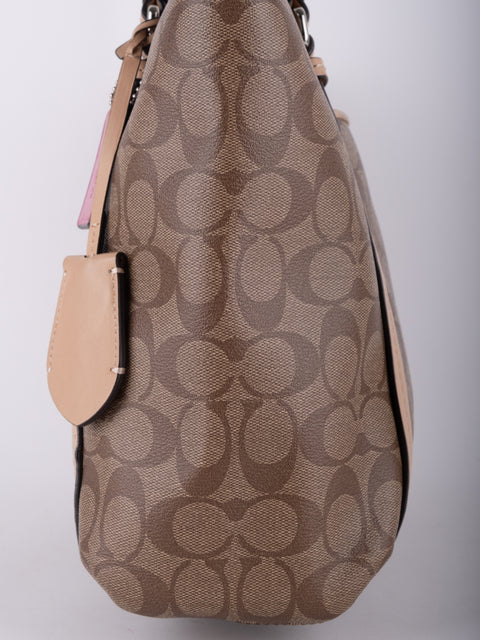 Coach Signature Canvas Beige Tote Bag