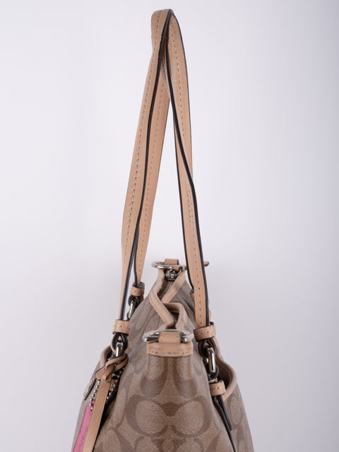 Coach Signature Canvas Beige Tote Bag