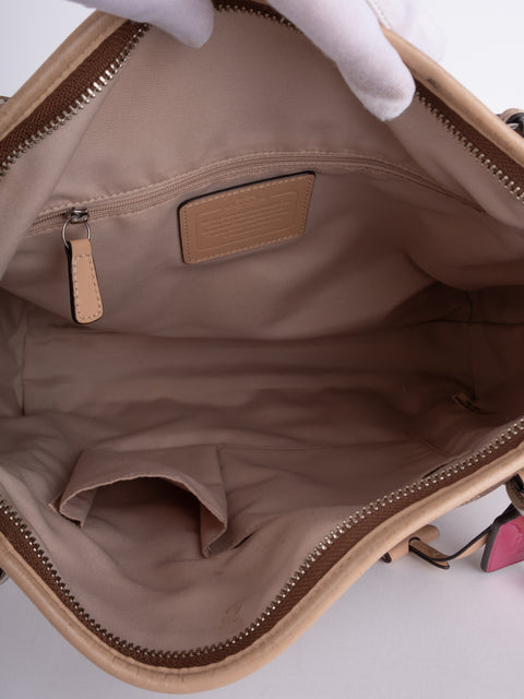 Coach Signature Canvas Beige Tote Bag