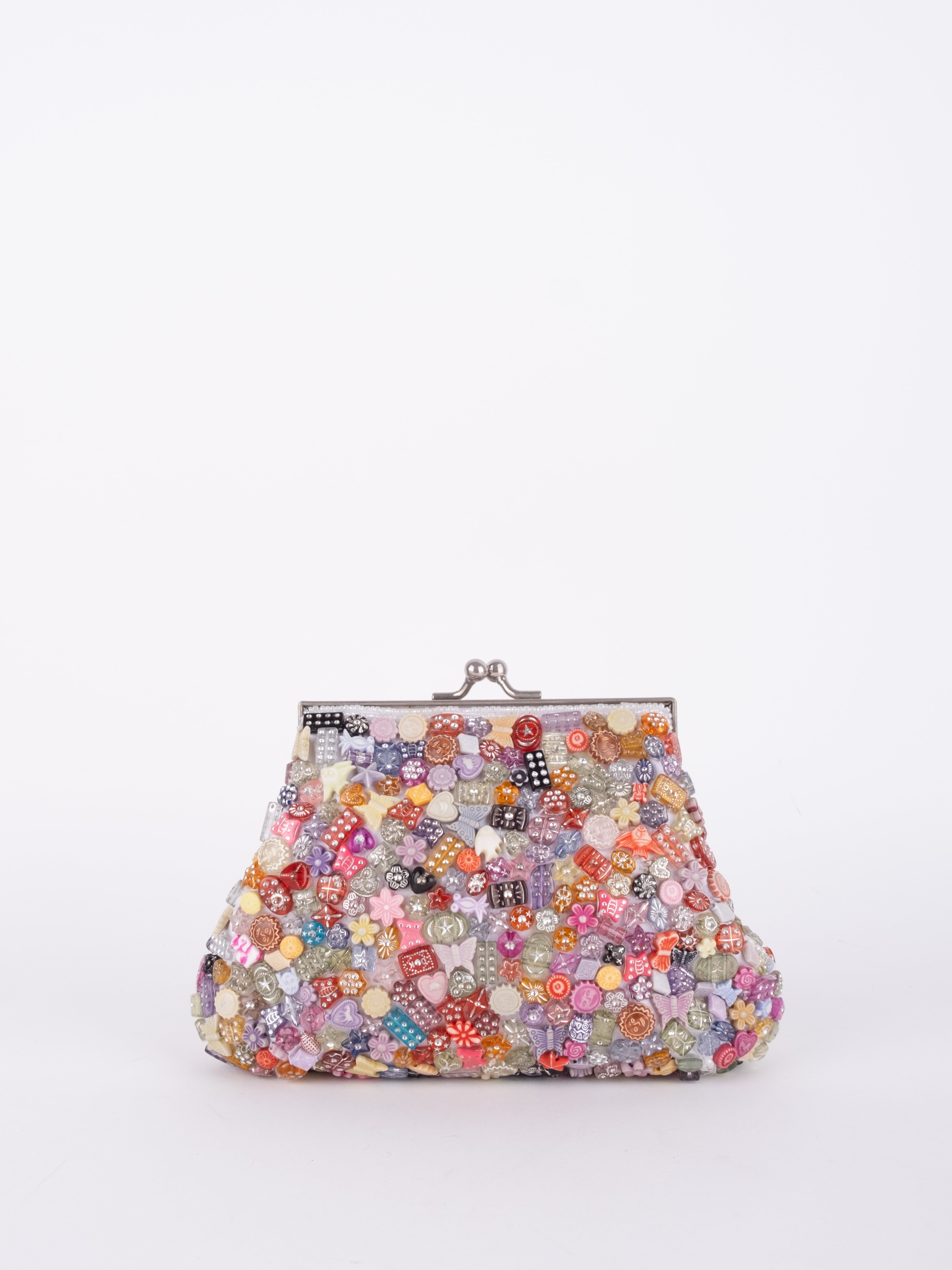 Vintage Handmade Multicolor Beaded Mini Bag