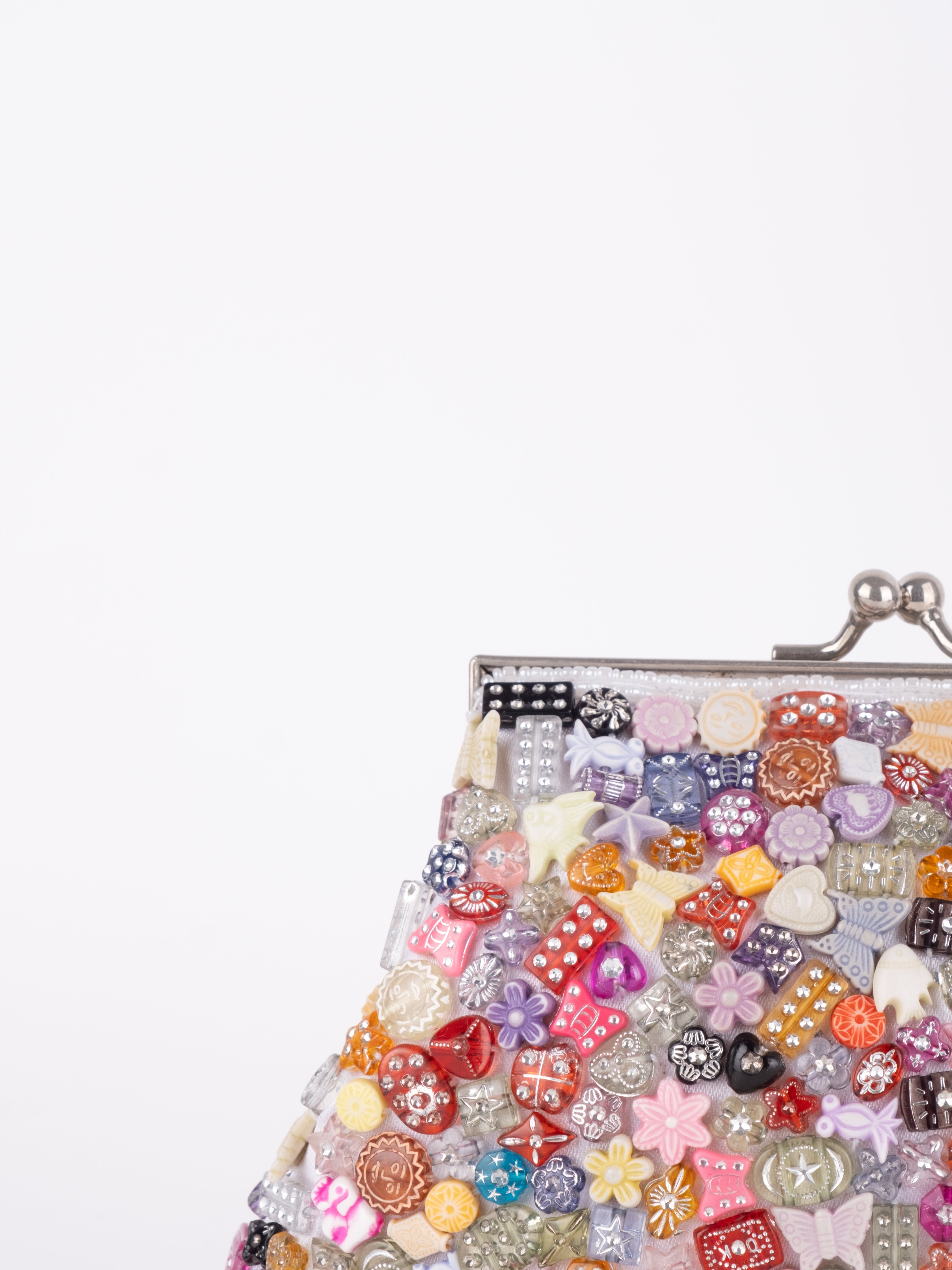 Vintage Handmade Multicolor Beaded Mini Bag