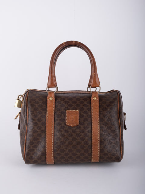 Celine Macadam Vintage Boston Handbag