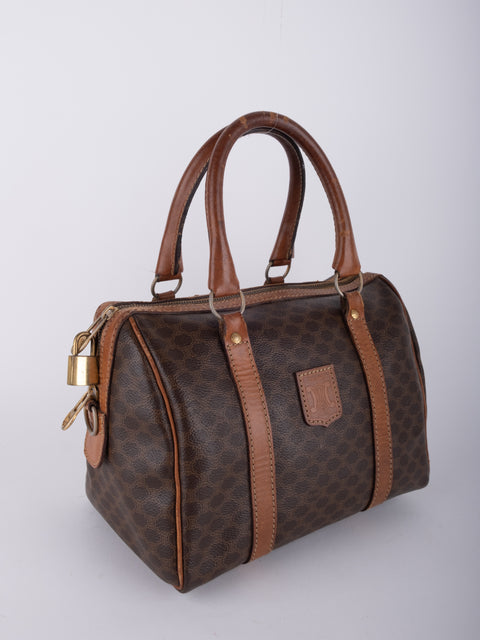 Celine Macadam Vintage Boston Handbag