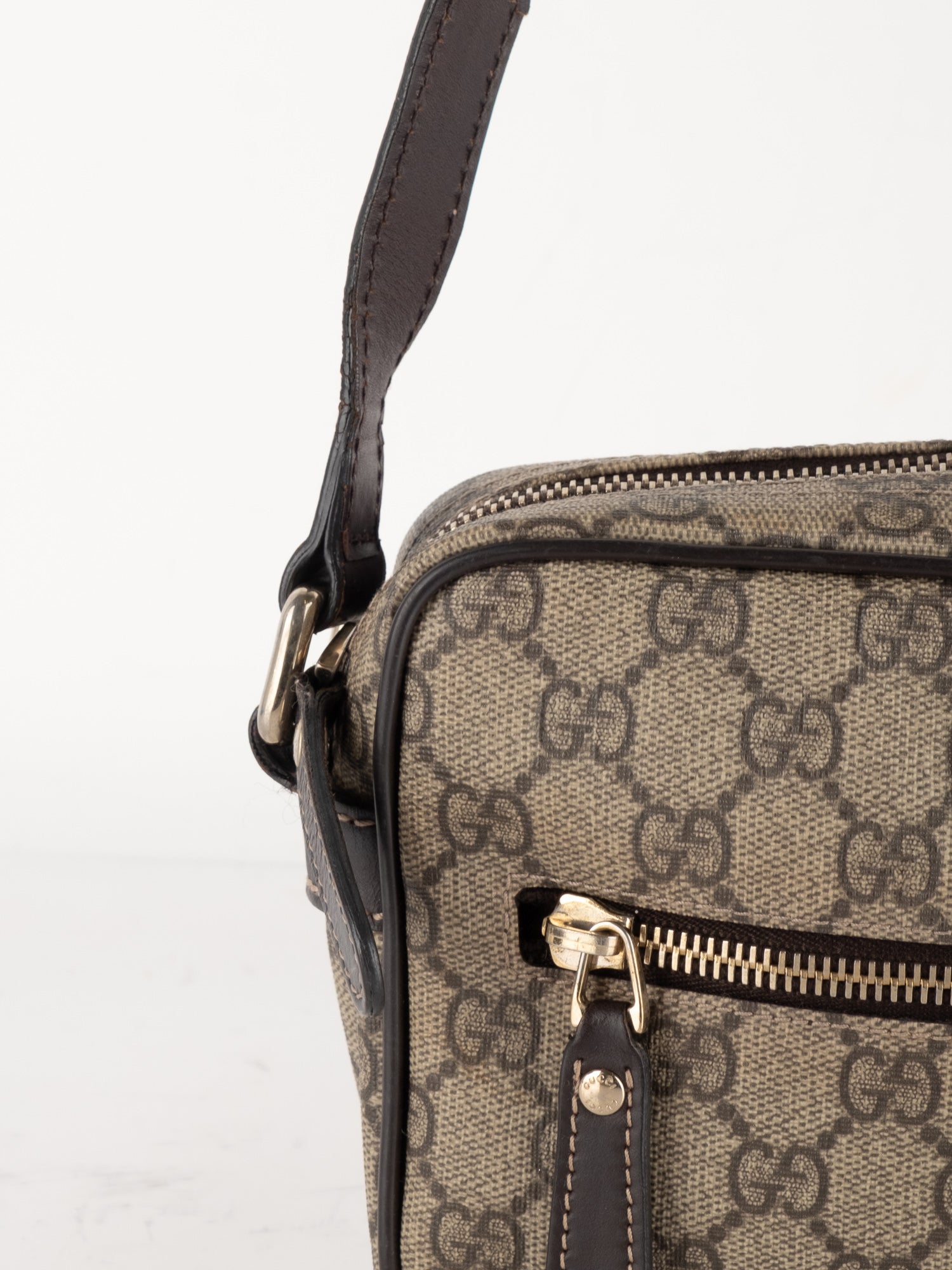Gucci Monogram Beige & Brown Crossbody Bag