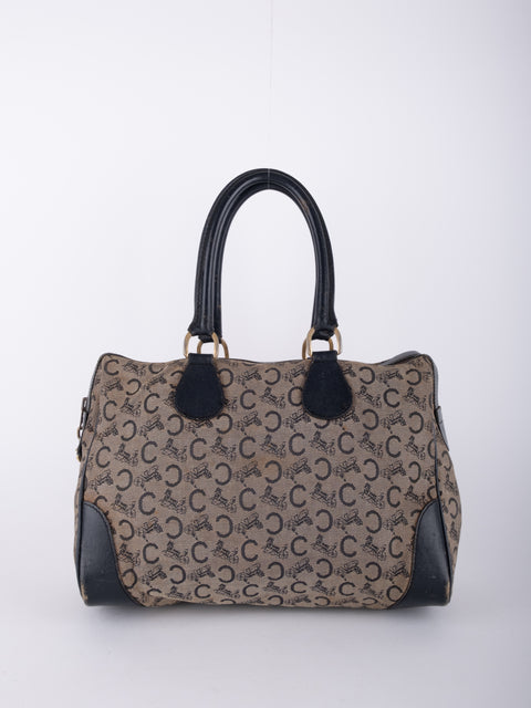 Celine Vintage Macadam Canvas Tote Bag