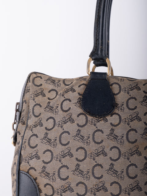 Celine Vintage Macadam Canvas Tote Bag