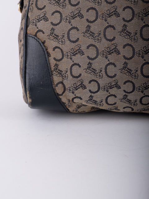 Celine Vintage Macadam Canvas Tote Bag