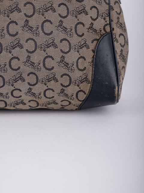 Celine Vintage Macadam Canvas Tote Bag