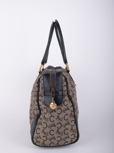 Celine Vintage Macadam Canvas Tote Bag