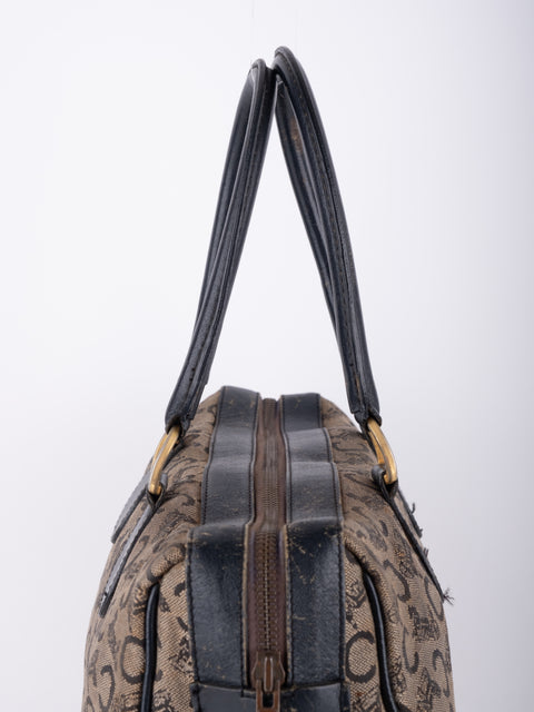 Celine Vintage Macadam Canvas Tote Bag