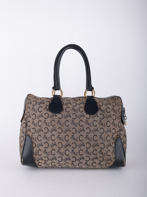 Celine Vintage Macadam Canvas Tote Bag