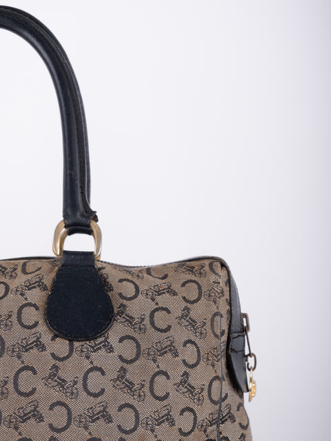 Celine Vintage Macadam Canvas Tote Bag