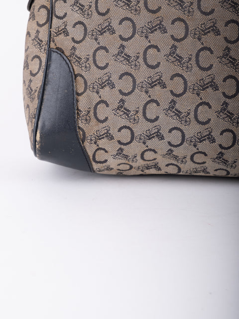 Celine Vintage Macadam Canvas Tote Bag