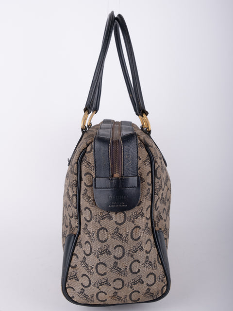 Celine Vintage Macadam Canvas Tote Bag