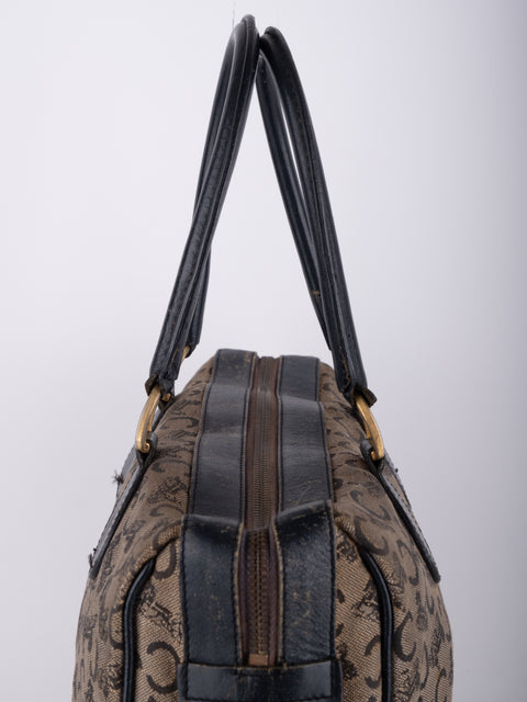 Celine Vintage Macadam Canvas Tote Bag