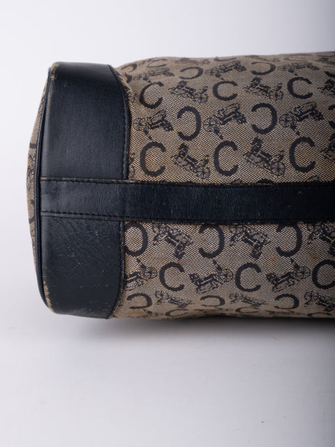 Celine Vintage Macadam Canvas Tote Bag