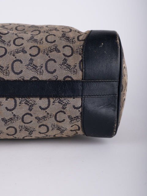 Celine Vintage Macadam Canvas Tote Bag