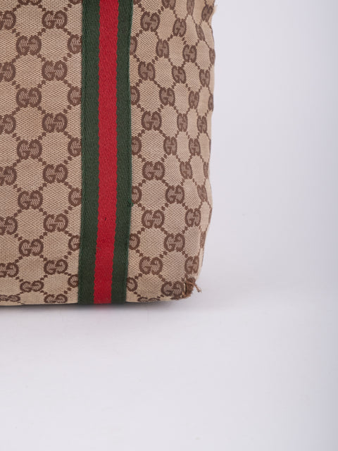 Gucci GG Supreme Web Stripe Tote Bag