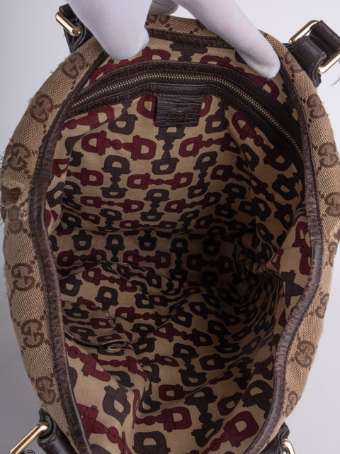 Gucci GG Supreme Web Stripe Tote Bag