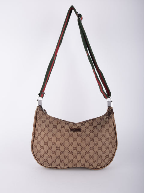 GUCCI Vintage GG Monogram Hobo Shoulder Bag