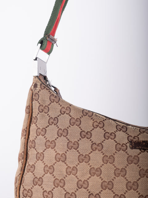 GUCCI Vintage GG Monogram Hobo Shoulder Bag