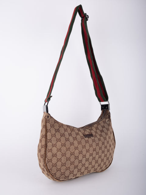 GUCCI Vintage GG Monogram Hobo Shoulder Bag